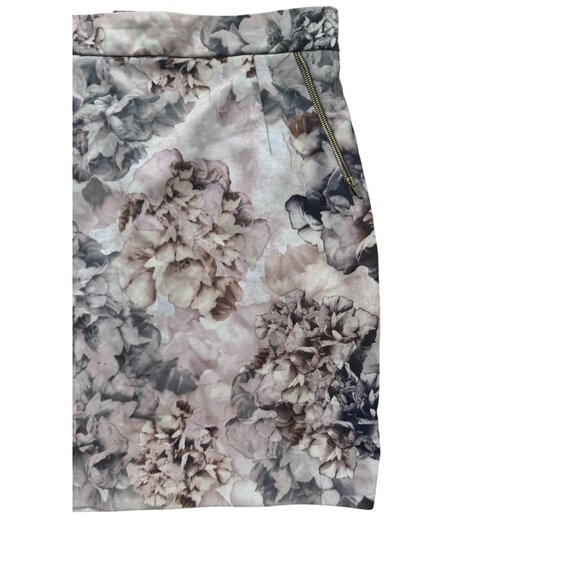 H&M Grayscale Floral Pencil Skirt Size US 12 - Picture 7 of 8